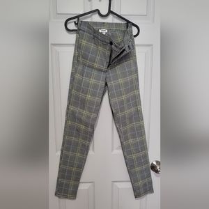 Plaid elastic pants Garage